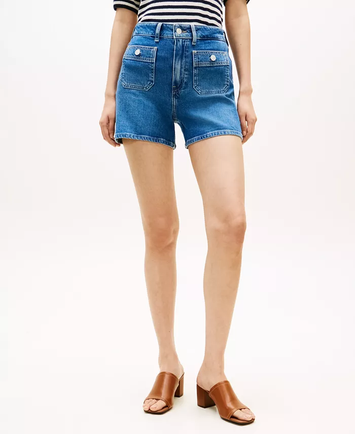 Women's Denim Patch Pocket Shorts