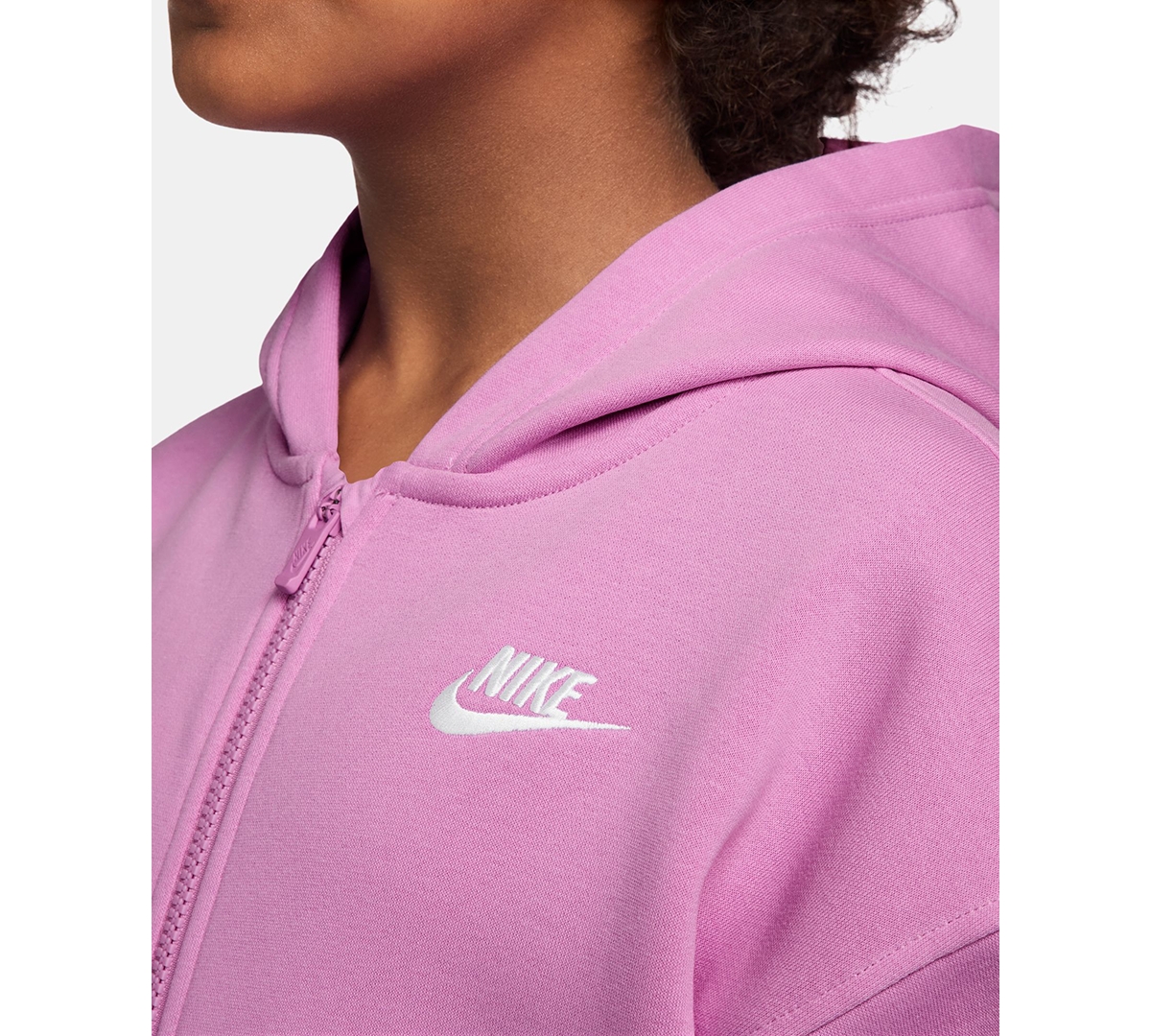 Nike Sportswear Girls' Club Fleece Oversized Full-Zip Hoodie