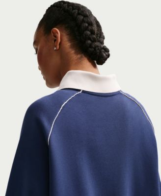 Women's Sportswear Phoenix Fleece Graphic Polo Oversized Top