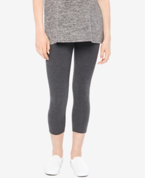 Motherhood Maternity Heathered Essential Crop Leggings
