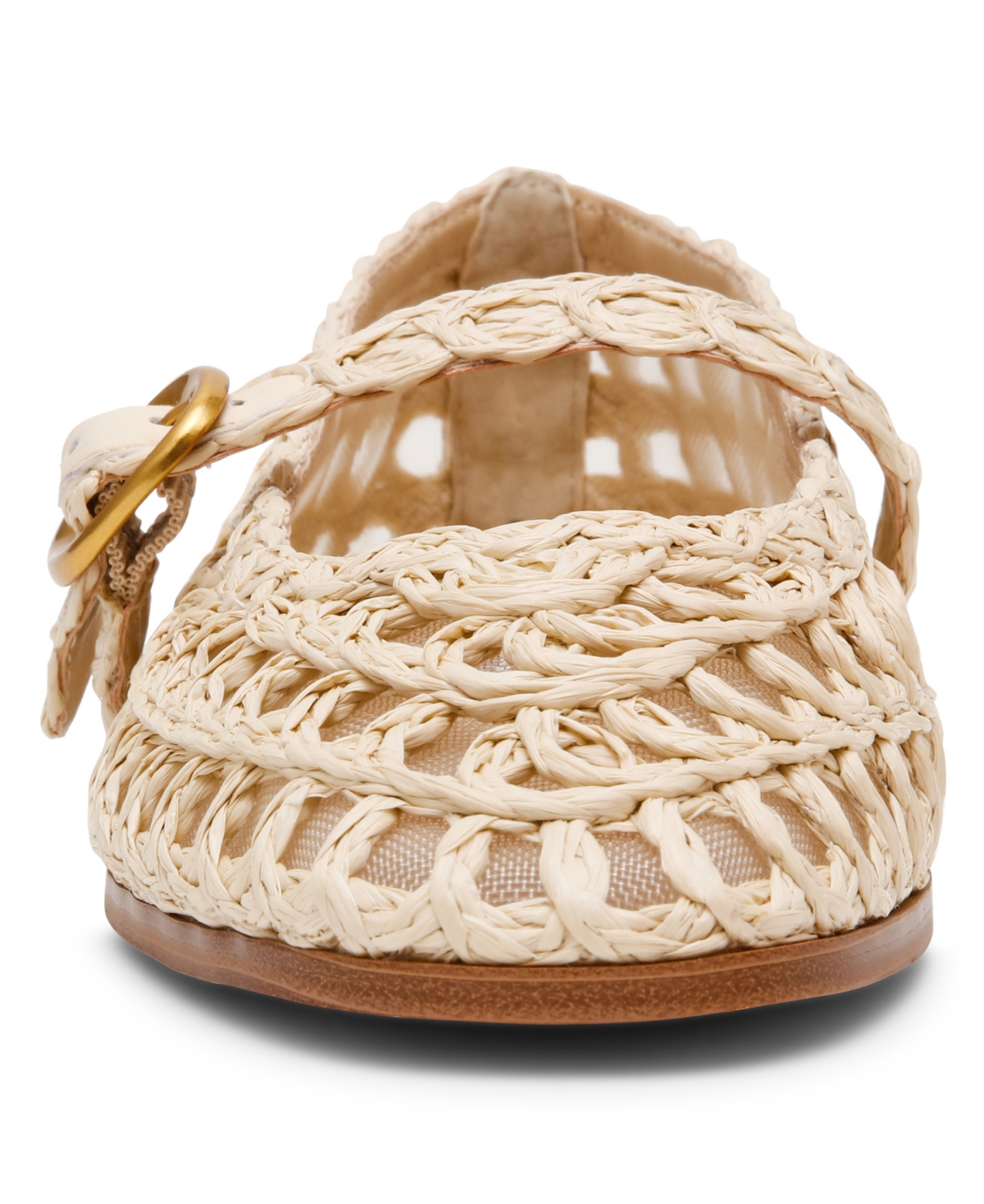 Steve Madden Women's Melody Raffia Mary-Jane Flats