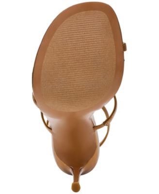 Women's Python Embellished T-Strap Stiletto Heel Dress Sandals