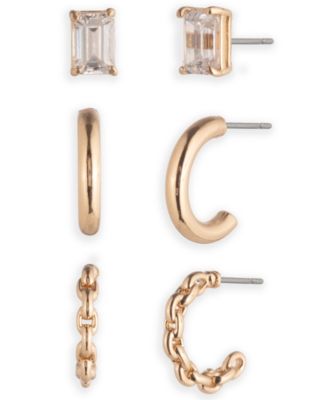 3-Pc. Gold-Tone Lauren Rope Trio Earrings Set