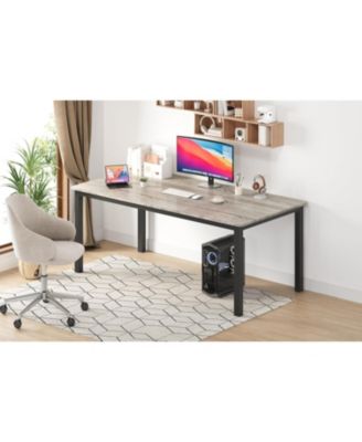 Kitchen Table Large Rectangular Dining Table for 6-8 People for Dining Room, Home Office, Living Room