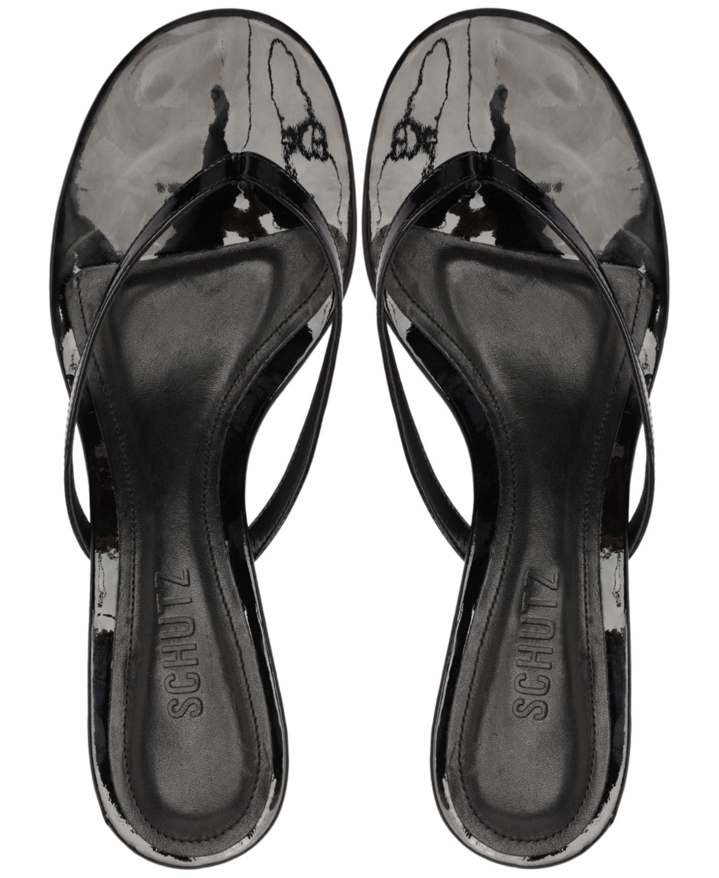 Женские сандалии Schutz Carolyn Slip-On Dress Sandals, цвет: Чёрный лаковый — фото 12