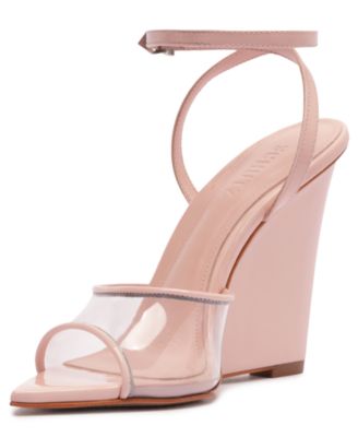 Women's Elodie Vinyl Pointed Toe Wedge Sandals