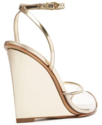 Women's Elodie Vinyl Pointed Toe Wedge Sandals