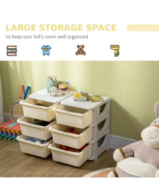 29.5" 3 Tier Kids Storage Unit Dresser Tower,