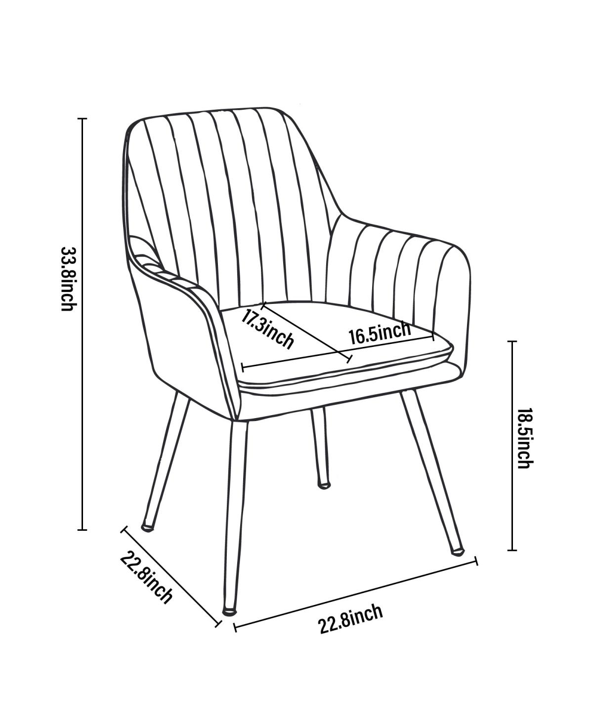 Streamdale Furniture Velvet Dining Chairs - Set of 2