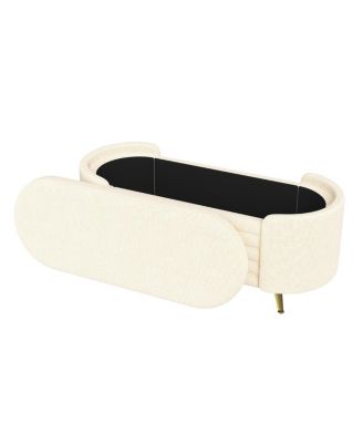 Modern Storage Ottoman Upholstered Bench for Living Room, Bedroom