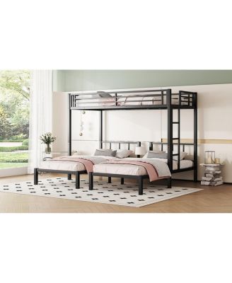 Twin/Twin XL Triple Metal Bunk Bed