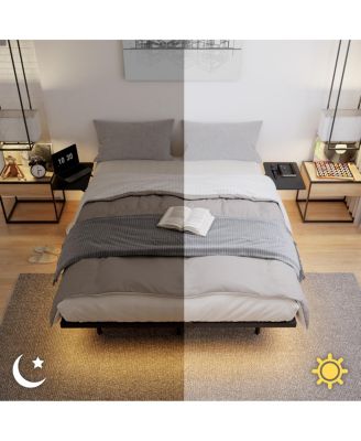 Bed Frame, Heavy Duty, LED Light, No Noise