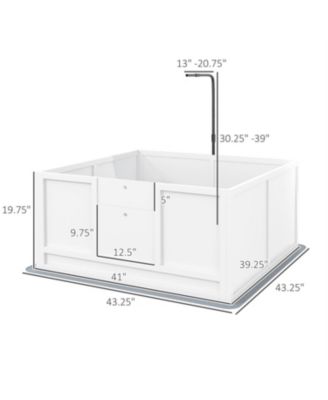 Spacious Whelping Box for Dogs in White