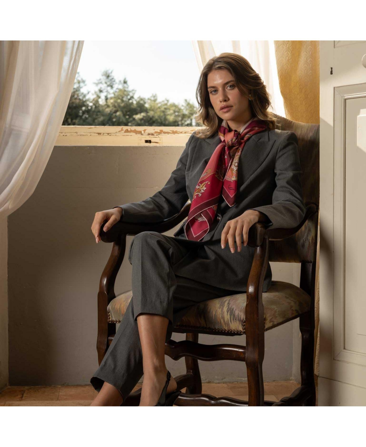 Elizabetta Women s Carozza Silk Foulard Scarf