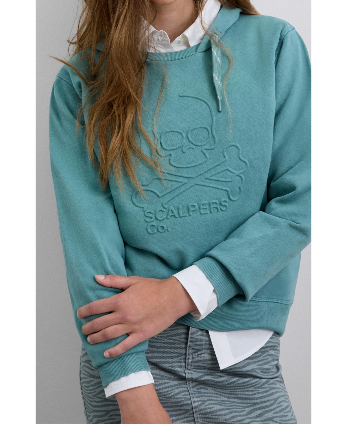 Scalpers Little Girls Skullembossedhoodie