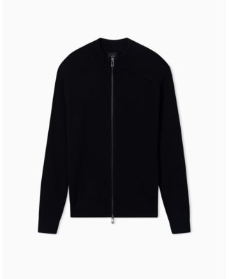 Men's Ribbed Full Zip Cardigan Sweater