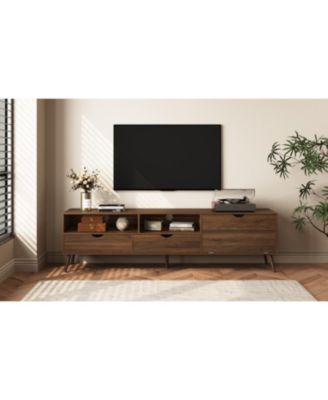 Mid Century TV Stand - Media Console for TVs up to 80