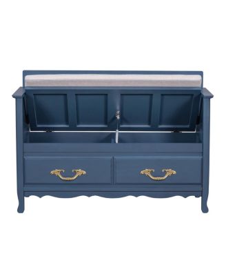 Shoe Bench with Removable Cushion & Hidden Storage