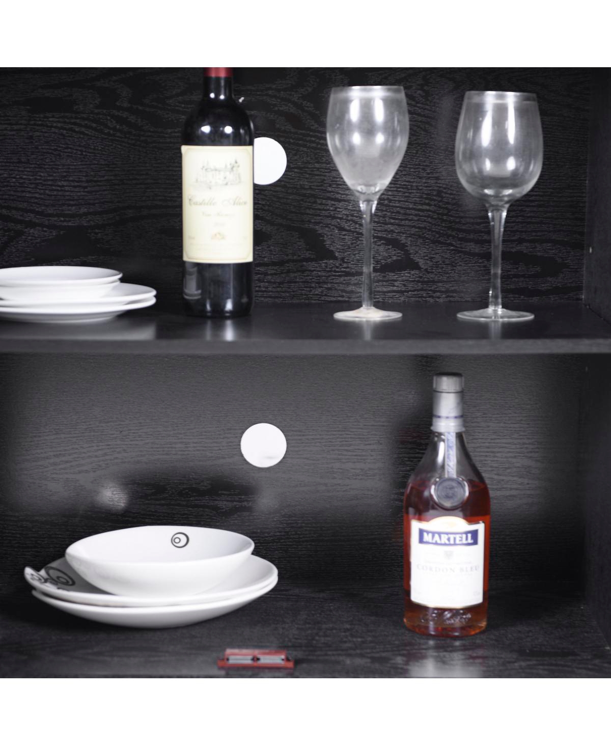 Streamdale Furniture 45" 3-Door Mirrored Storage Cabinet