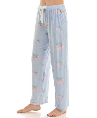 Women's Open Leg Mid-Rise Sleep Pants