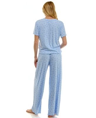 Women's Printed T-Shirt & Paper Bag Pants, 2-Piece Pajama Set