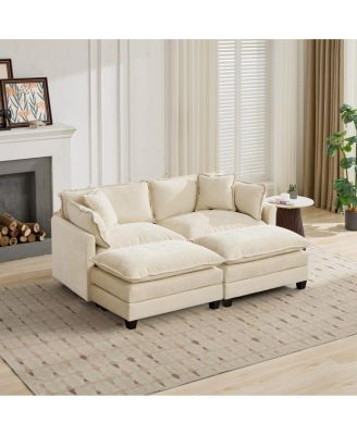 Cloud Sofa Ottoman, Modern Sectional Couch for Living Room