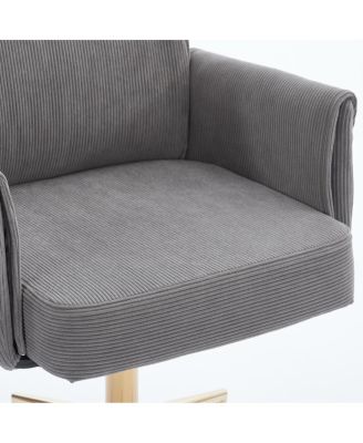 Mid-back office chair, striped fabric, ergonomic design