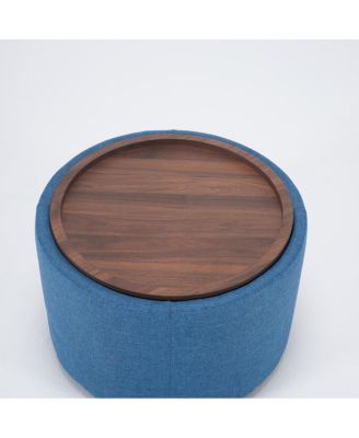 Ball & Cast Nesting Storage Ottomans (2), Linen Upholstered