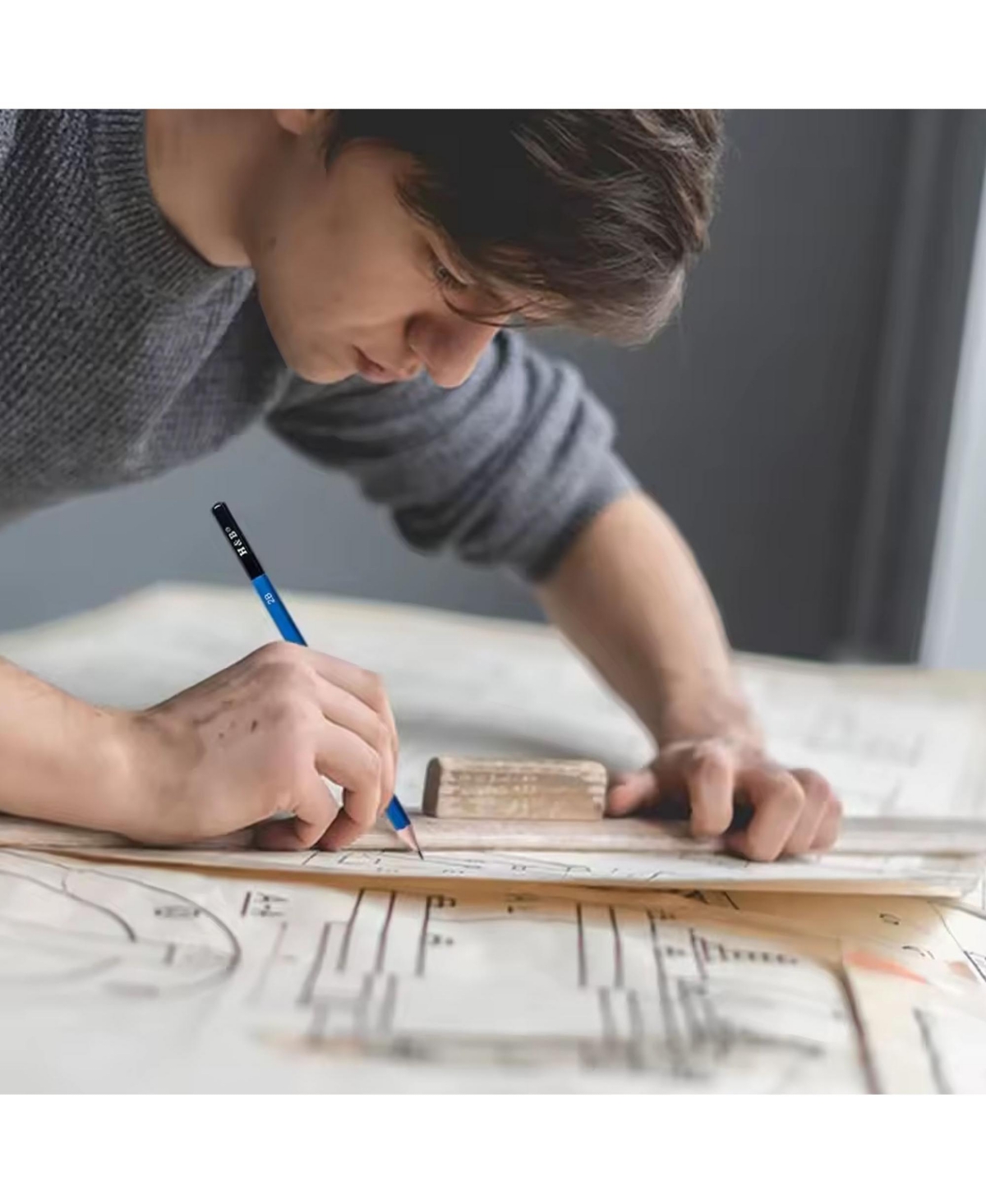 Htutwoo 33PCS Sketching Pencils Set, Portable Zippered Travel Case, Pro Art Drawing Kit for Artists, Adults, Teens, Beginner and Kid