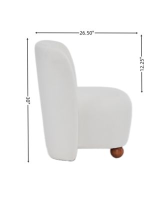 Modern Low Back Accent Chair, Armless for Small Spaces