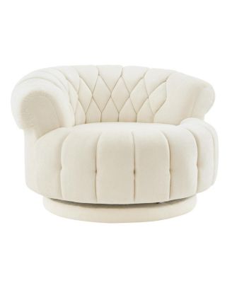 Swivel Accent Chair 360° Round Club Chair for Living Room/Bedroom