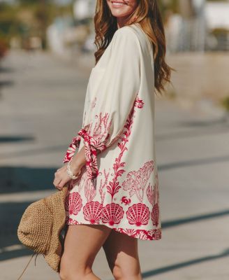 Women's Vacationing Tropical Mini Beach Dress