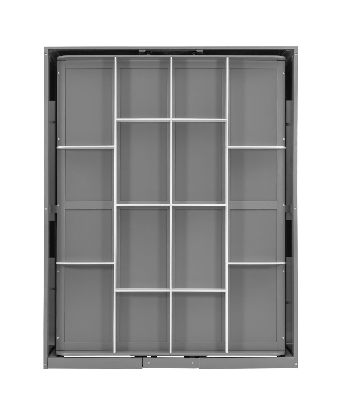 Streamdale Furniture Rotating Queen Murphy Bed with Hidden Storage, Space-Saving Wall for Small Rooms