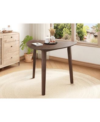 Triangular Wood Table - Modern Space-Saving Geometric Side Table.