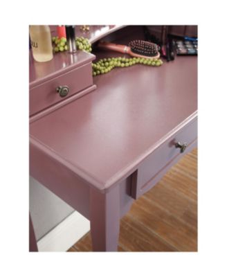 Sanlo Wooden Vanity Make Up Table and Stool Set