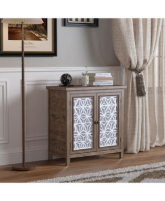 Rustic Brown Wood Storage Cabinet - 31.89" Wide