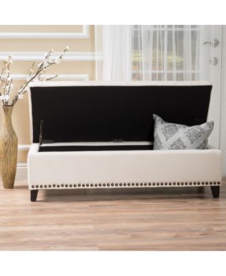 Streamdale Storage Ottoman Bench with Safety Hinge and Button Tufting