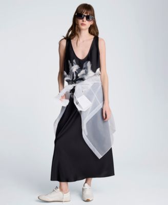 Women's Scoop Neck Long Slip Dress