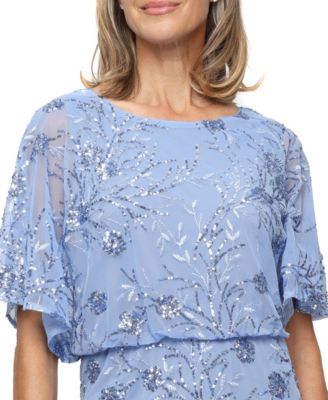 Petite Sequined Blouson Dress