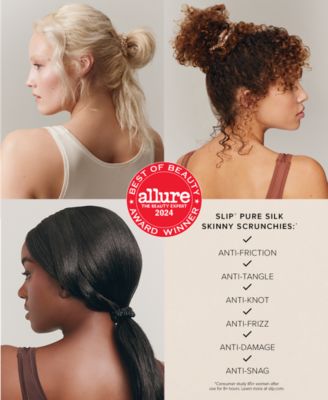 6-Pc. Sweeties Pure Silk Skinny Scrunchies