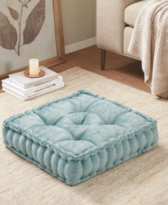 Azza Chenille Decorative Floor Pillow, 20" x 20"