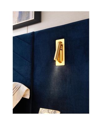 Queen Velvet Bed Frame with Wingback Headboard, No Box Spring Needed