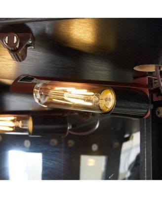 Lighted Corner Curio Cabinet - Display Case for Living Room, Collectibles, Wine & Bar Glass Storage