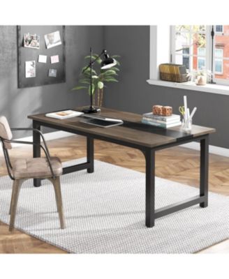 63” Executive Desk, Large Office Computer Desk with Thicken Frame, Modern Simple Workstation Business Furniture