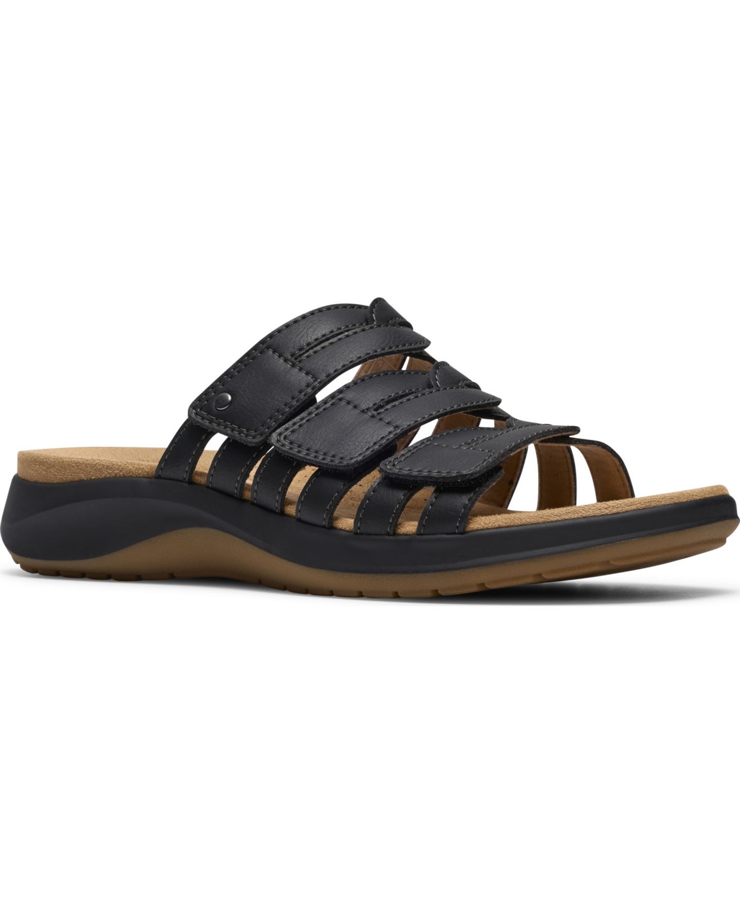 Женские сандалии Clarks Maelynn Abby Round Toe, цвет: Чёрный кожаный — фото 7