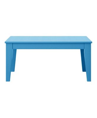 Low Outdoor HDPE Patio Rectangle Coffee Table
