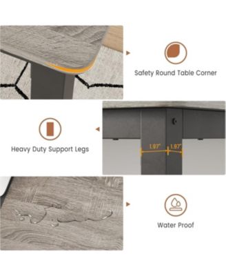 Kitchen Table Dining Table 6-PersonIndustrial Kitchen Table for Dining Room, Home Office, Living Room