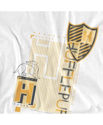 Men's Hufflepuff Pattern Crest T Shirt