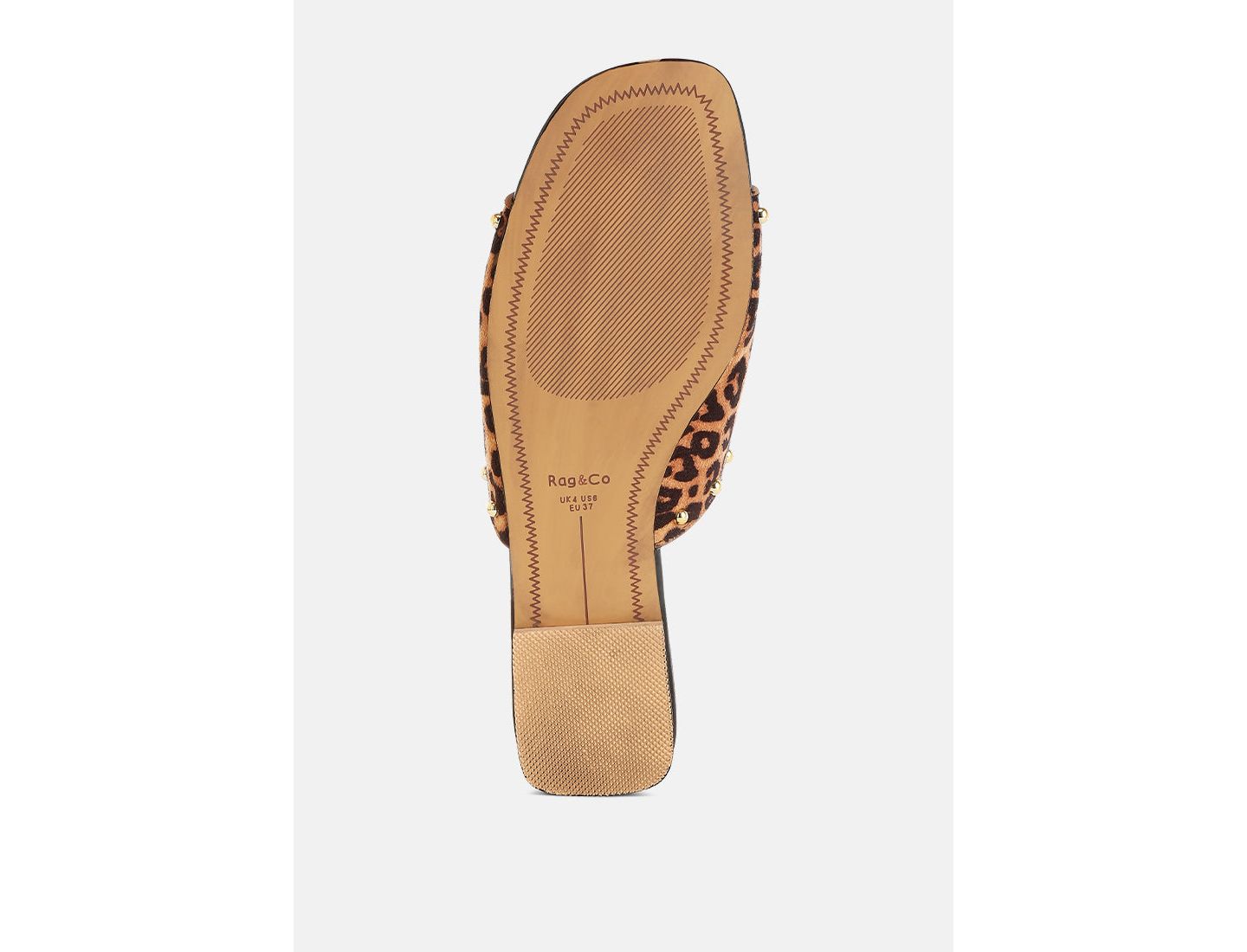 Женские балетки Rag & Co Hilsa Leopard Print Slip-On, цвет: Коричневый — фото 6