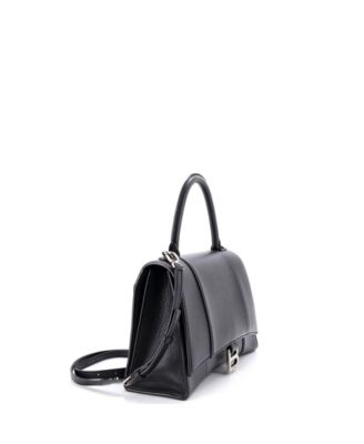 Medium Hourglass Top Handle Bag Leather